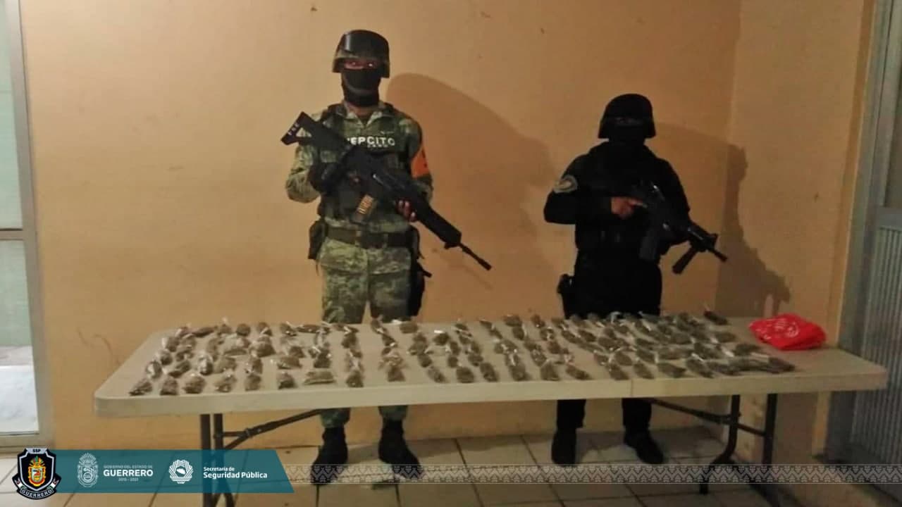 Decomisan presunta droga en el municipio de Acapulco; no hay detenidos