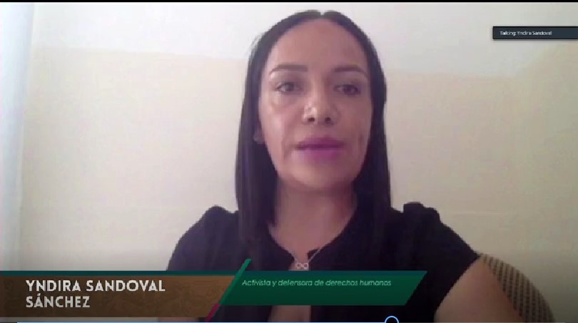 El Estado se disculpa con la defensora de derechos humanos Yndira Sandoval por violación a sus derechos