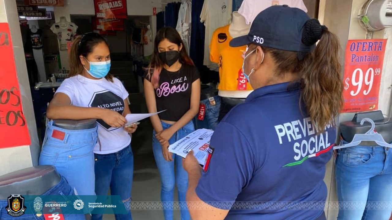 Despliega Seguridad Pública de Guerrero acciones preventivas contra Covid-19 en Chilpancingo