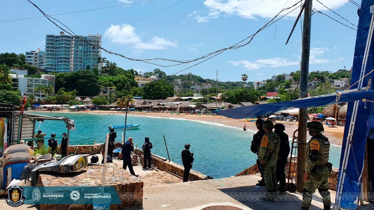 Enfrentamiento armado en playa Caleta en Acapulco deja tres lesionados