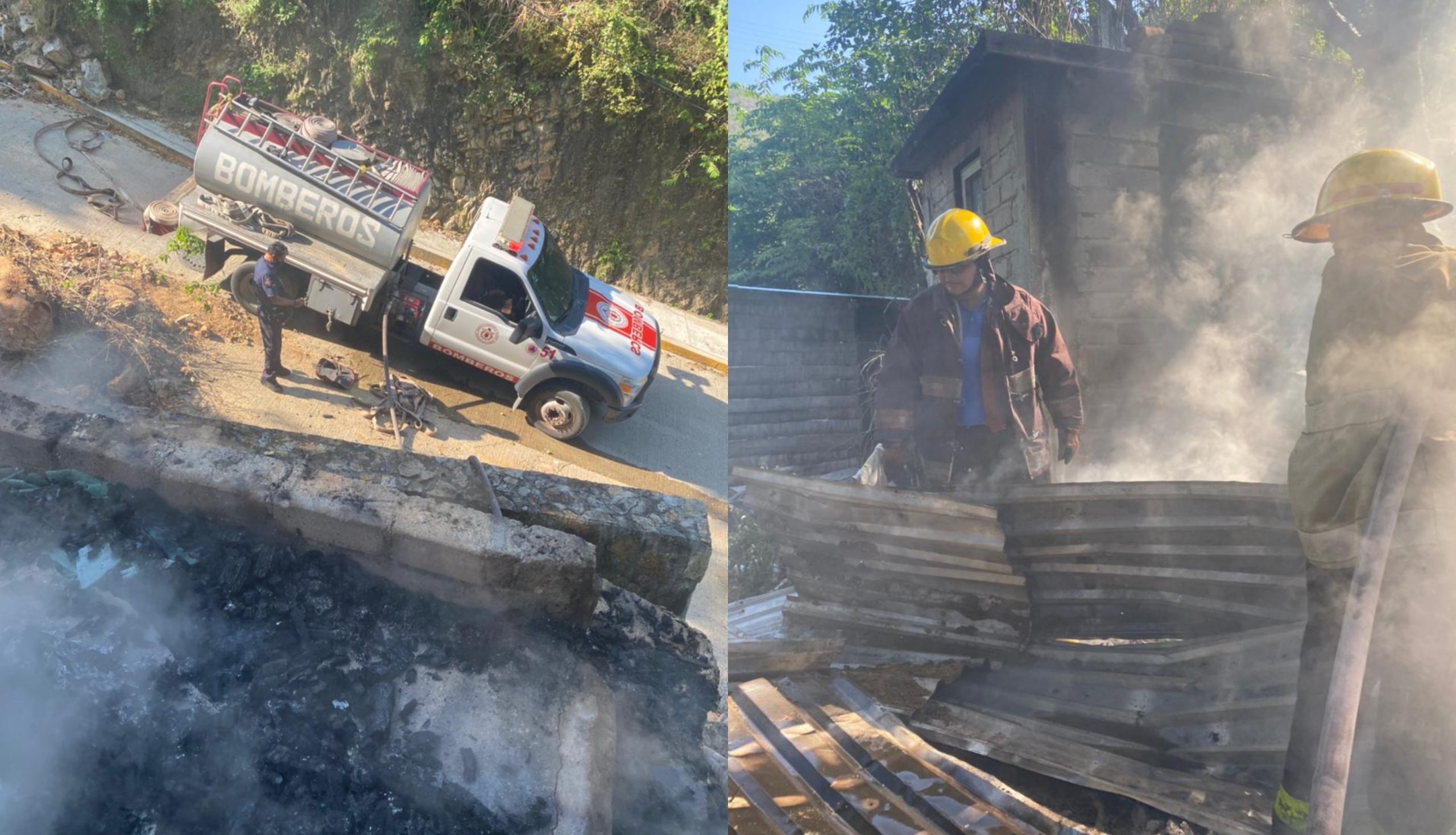 Bomberos de Acapulco sofocan incendio en vivienda