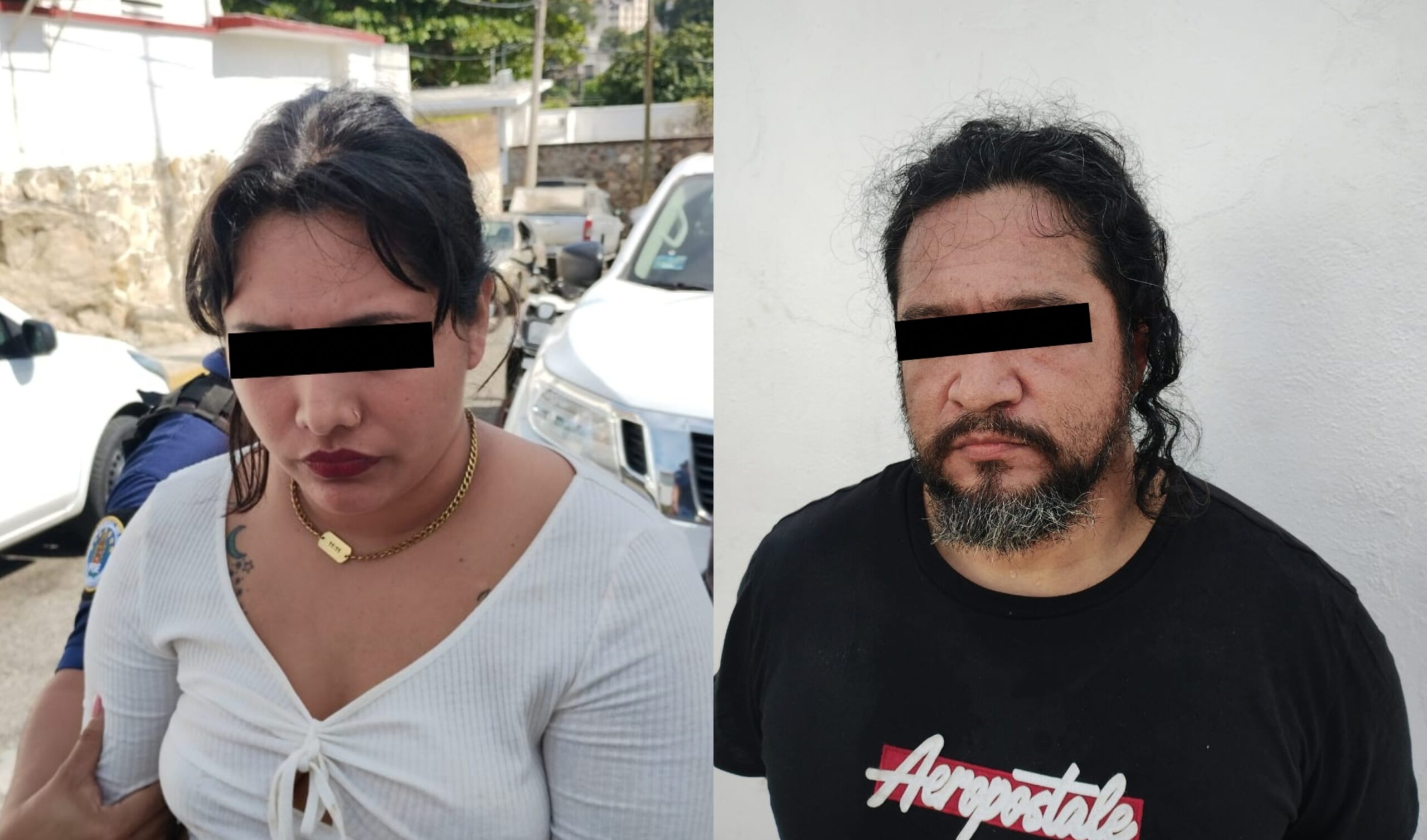 Un hombre y una mujer son arrestados con armas, droga y dinero en Acapulco