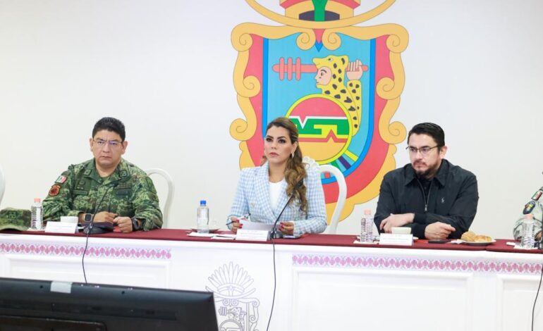 Reconoce Evelyn Salgado trabajo de las corporaciones de seguridad durante la sesión de la Mesa de Coordinación para la Construcción de la Paz
