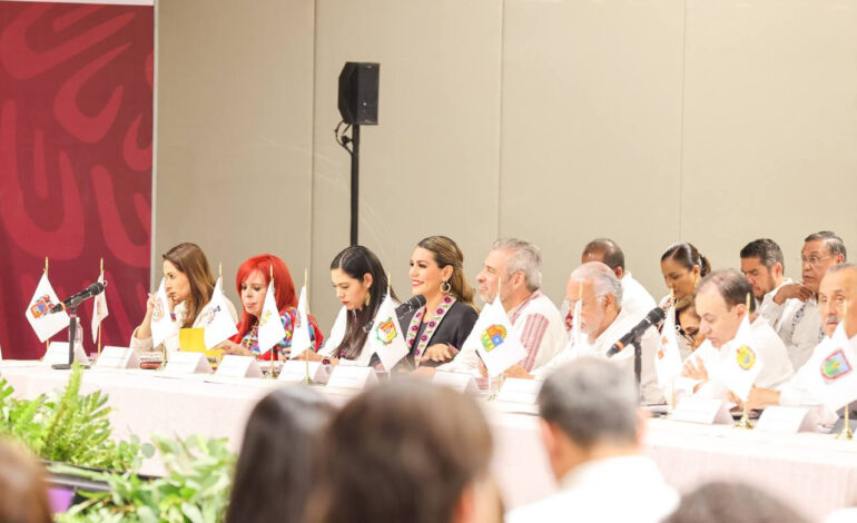 Asiste Evelyn Salgado a la sesión de la Comisión Nacional de Seguridad Pública en Oaxaca