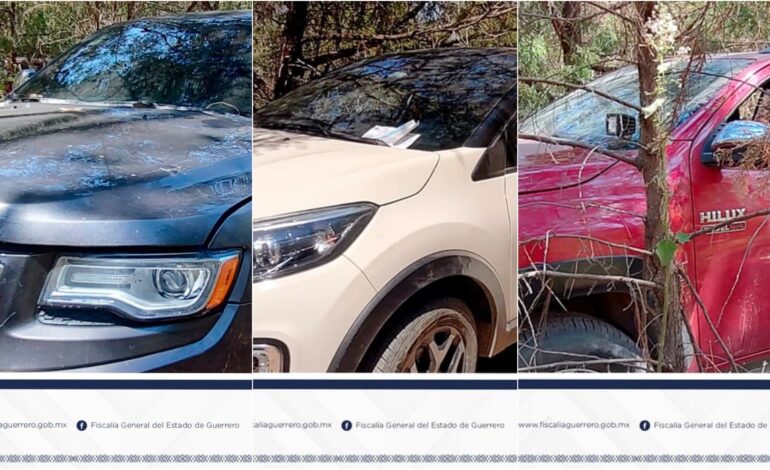 Rescatan a tres secuestrados en Tetipac; también decomisan seis vehículos