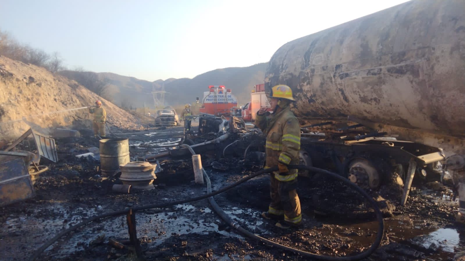 Así fue la dimensión de la explosión de pipa en Mezcala, Guerrero
