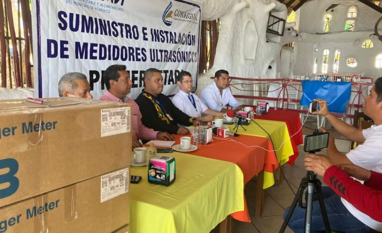 Acapulco, primer municipio de Guerrero que tendrá medidores ultrasónicos: Lozano Hernández