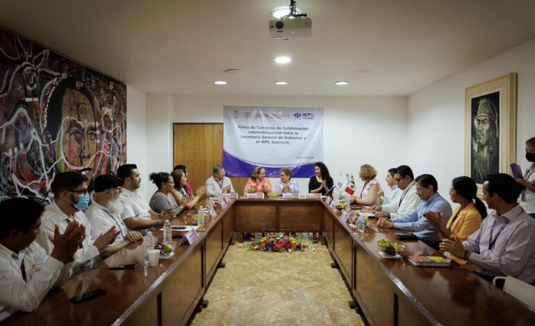Acuerdan Gobierno de Guerrero y el IEPC trabajar unidos en la educación cívica electoral
