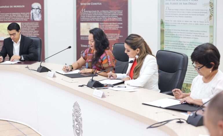 Firma Evelyn Salgado con Semarnat convenio de coordinación para el Ordenamiento Ecológico Estatal y Regional de Guerrero
