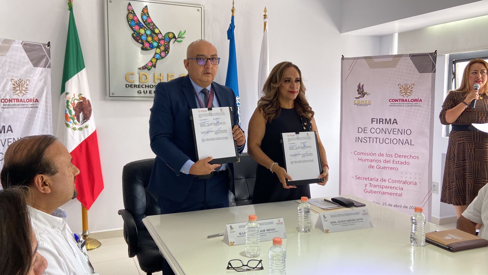 Firma convenio Contraloría en materia de Declaración de Situación Patrimonial con la Comisión de los Derechos Humanos de Guerrero