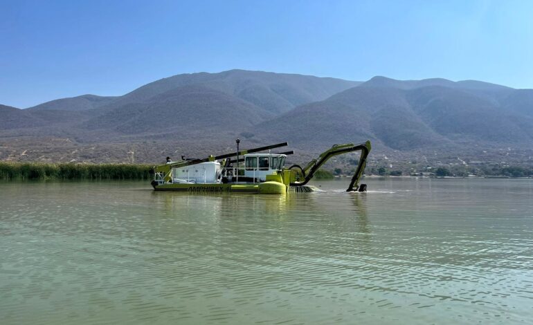 Inician pruebas preliminares para dragado de la Laguna de Tuxpan en Iguala