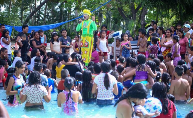 Todo un éxito los festejos por el Día de la Niñez, en el Parque Papagayo