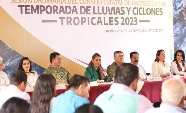 Guerrero alista protocolos para la temporada de lluvias y ciclones tropicales del 15 de mayo al 30 de noviembre 2023
