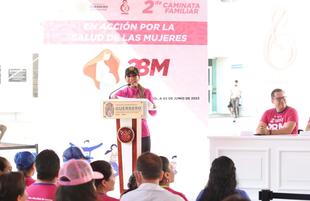 Asiste Evelyn Salgado, a la segunda caminata familiar en acción por la salud de las mujeres