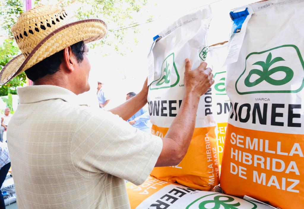 Entrega Abelina López semilla mejorada a productores y campesinos