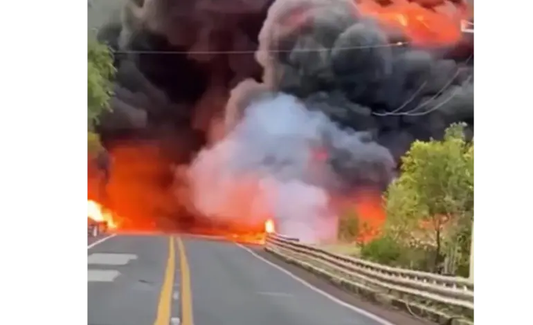 Estalla pipa en la Autopista del Sol