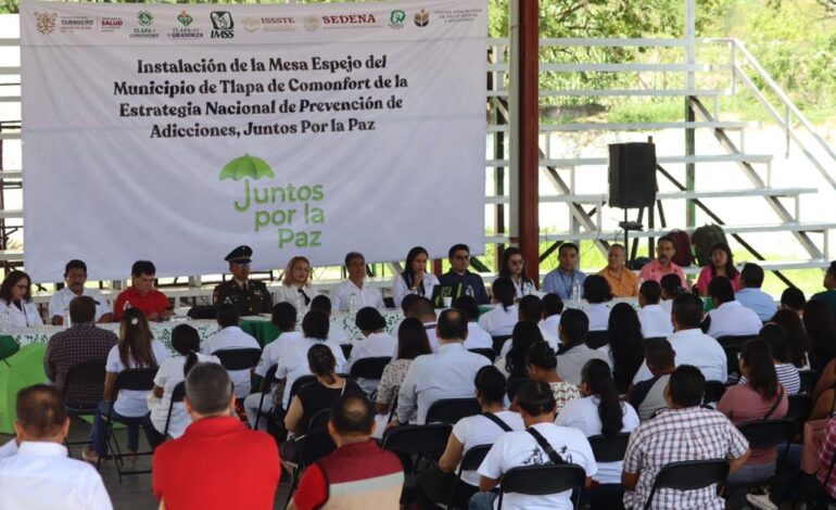 Instala SSG mesa espejo de la Estrategia Nacional de Prevención de Adicciones en Tlapa