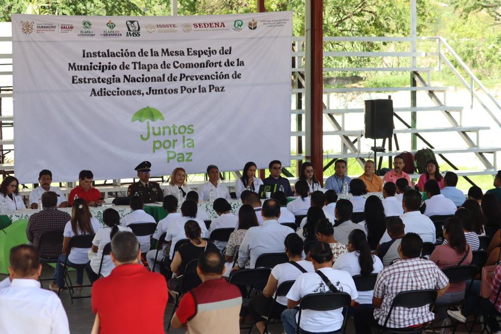 Instala SSG mesa espejo de la Estrategia Nacional de Prevención de Adicciones en Tlapa