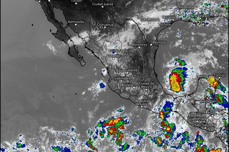 Alerta la Secretaría de Gestión Integral de Riesgos y Protección Civil por temporal de lluvias a causa de la zona de baja presión con potencial ciclónico