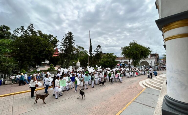 Marchan en Tlapa para exigir justicia por Gaspar, niño que murió por una bala perdida