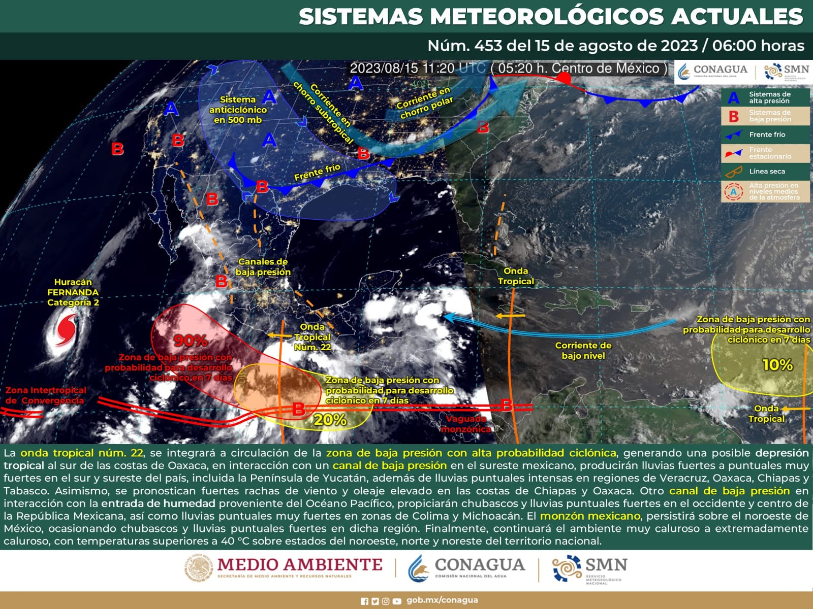 Informa Gobierno de Abelina López Rodríguez sobre pronóstico de lluvias para Guerrero este martes