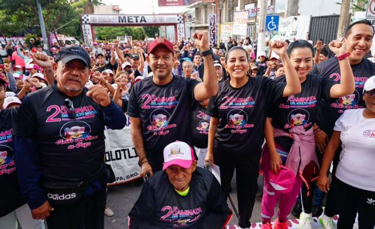 Realizan DIF Guerrero, ISSSPEG e IGATIPAM, segunda caminata del Adulto Mayor en Chilpancingo