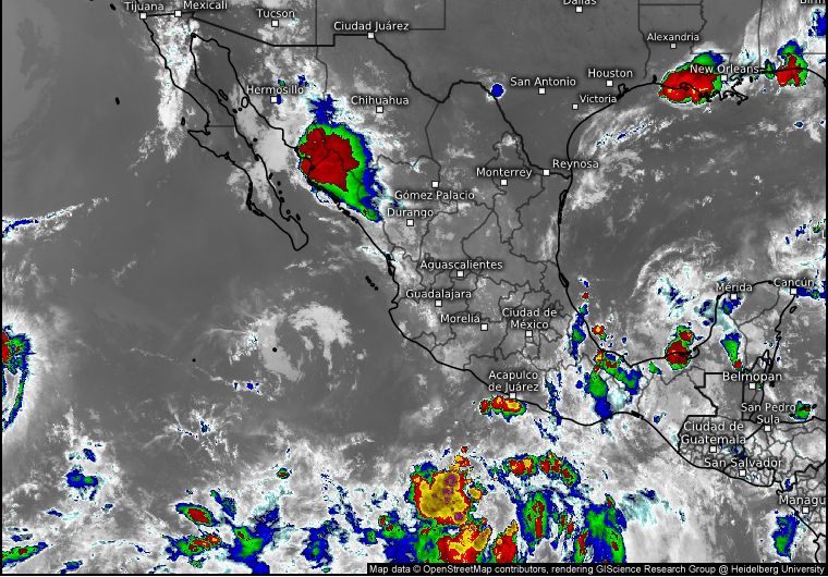 Protección Civil de Guerrero emite aviso preventivo por lluvias fuertes, rachas de viento fuerte y oleaje elevado
