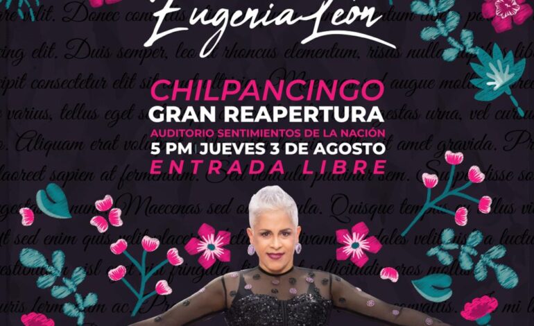 Eugenia León engalanará la reapertura del Auditorio Sentimientos de la Nación