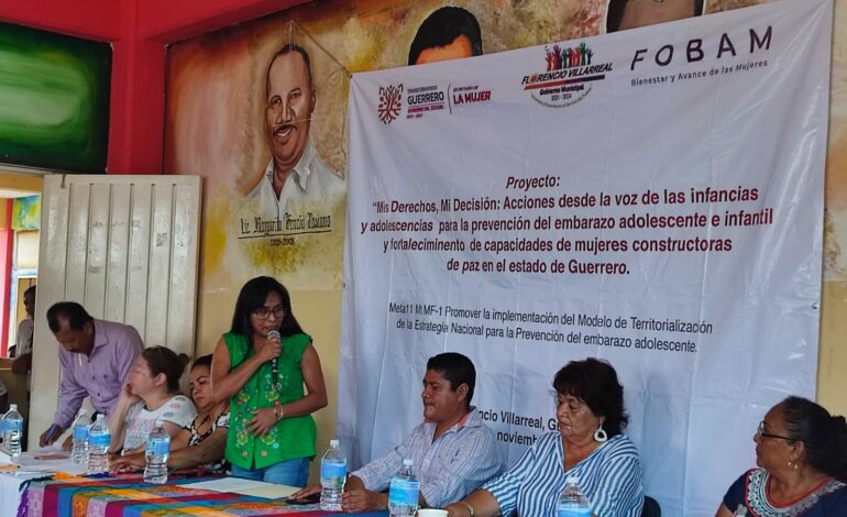 SEMUJER inicia estrategia para la prevención de embarazos en adolescentes en el municipio de Florencio Villarreal