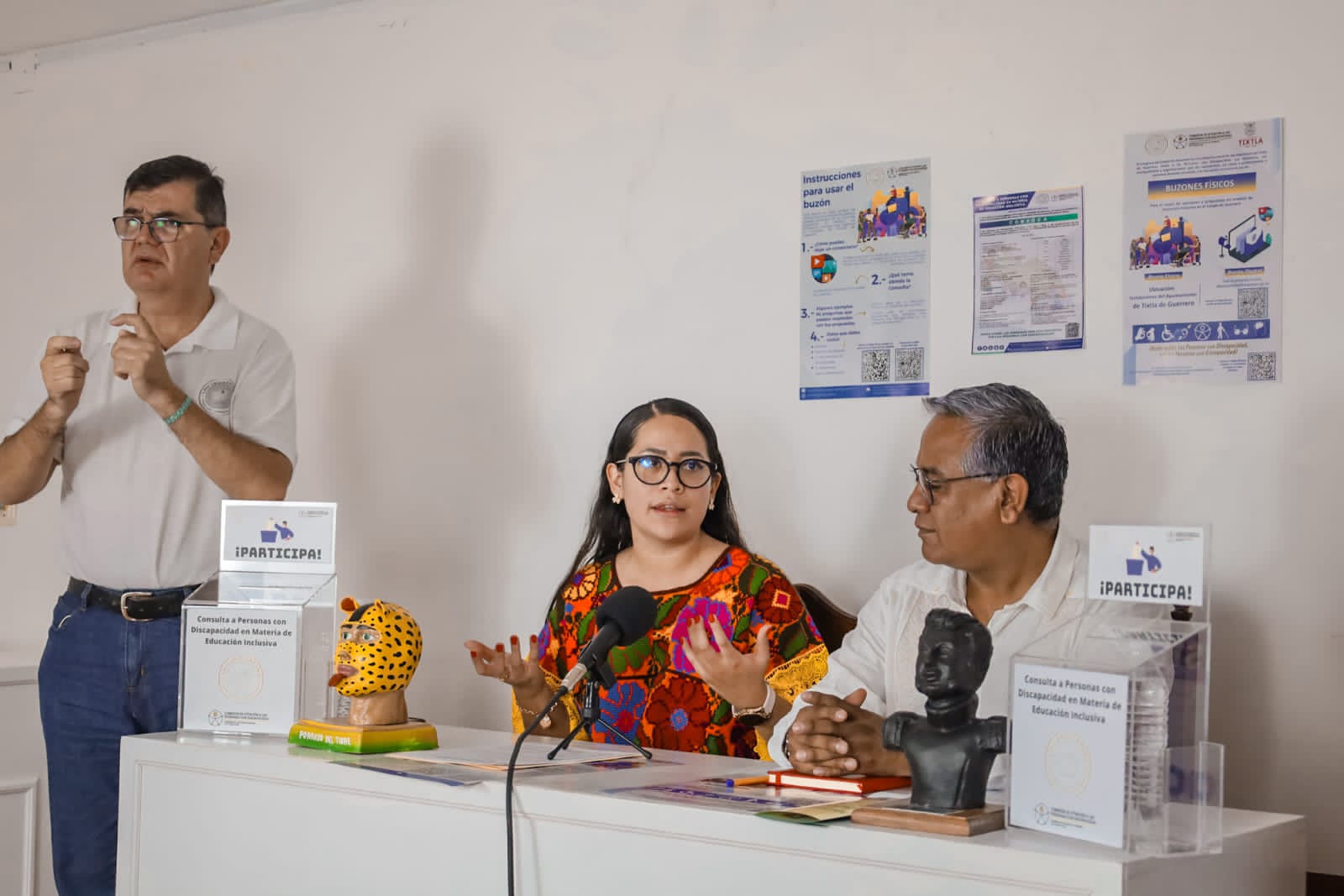 Inaugura el Congreso los buzones físicos de la consulta a personas con discapacidad de Tixtla