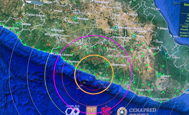 Sin afectaciones por sismo de 4.8 de magnitud: Secretaría de Gestión Integral de Riesgos y Protección Civil de Guerrero