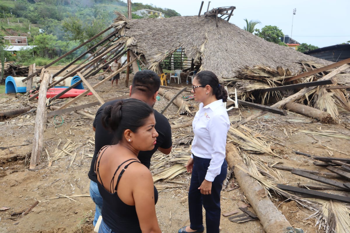 Evalúa SEFODECO a restaurantes y palapas de la Costa Grande afectadas por la tormenta Max