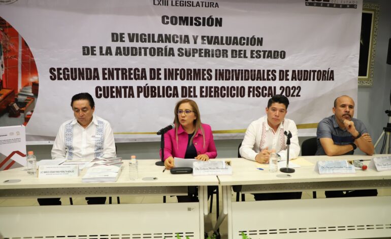 Recibe el Congreso informes individuales de la Auditoría a la Cuenta Pública 2022