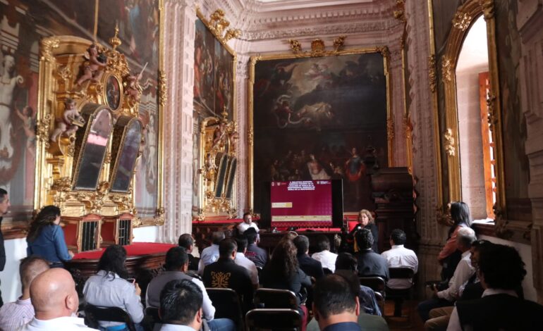 Supervisa Iván Hernández Díaz, avance del Programa Nacional de Reconstrucción en la iglesia de Santa Prisca en Taxco