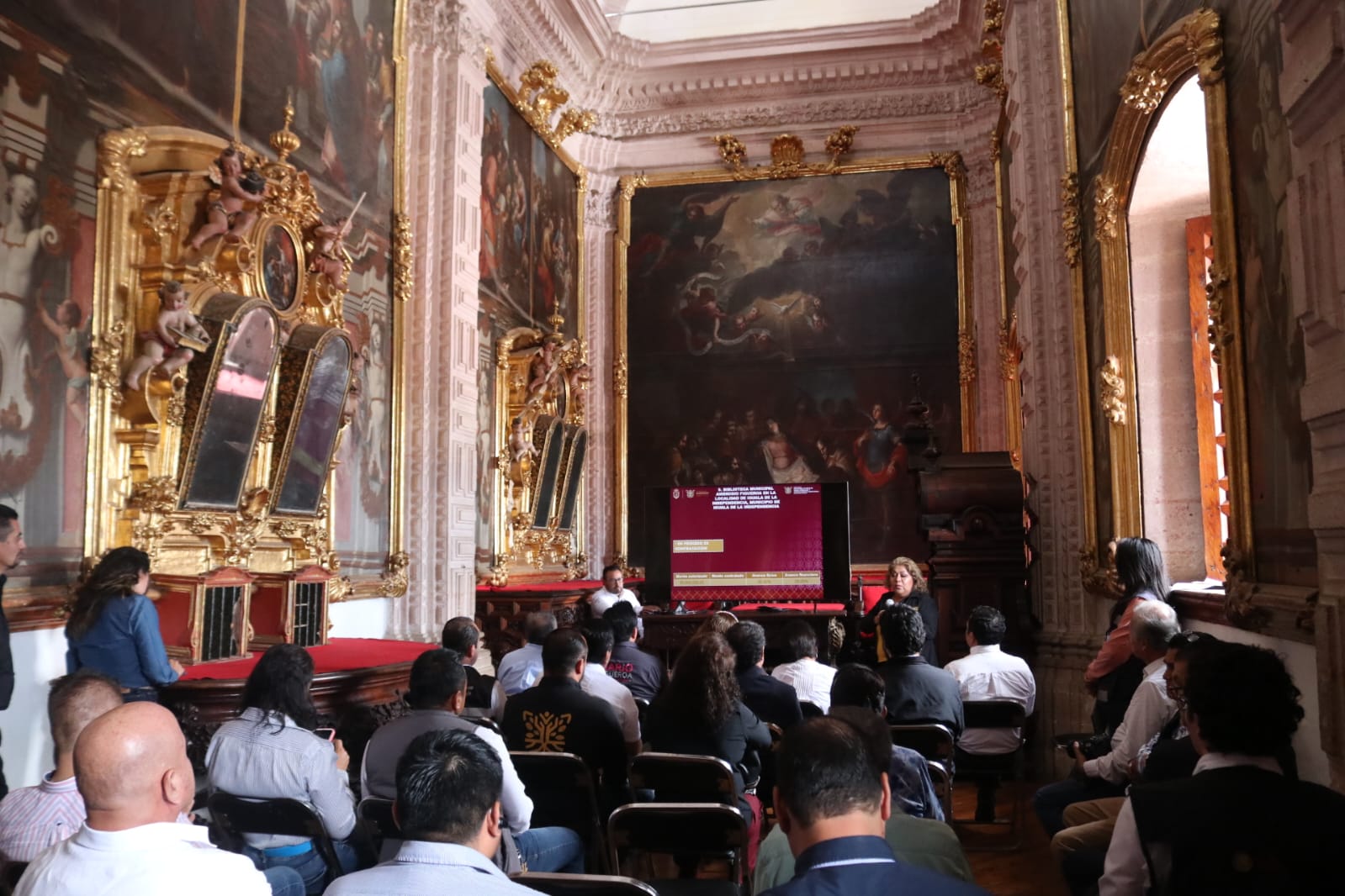 Supervisa Iván Hernández Díaz, avance del Programa Nacional de Reconstrucción en la iglesia de Santa Prisca en Taxco