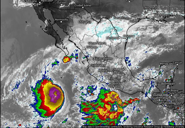 Zona de baja presión se acerca a costas de Oaxaca y Guerrero