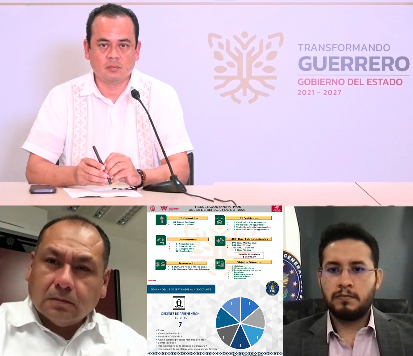 Fortalece Guerrero trabajo operativo de seguridad y procuración de justicia en Guerrero; mantienen autoridades de seguridad y vigilancia en Chichihualco
