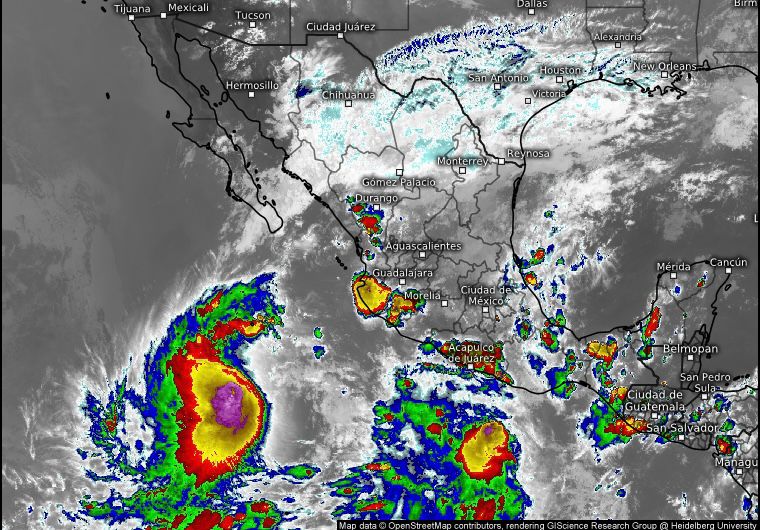 Alerta la Secretaría de Gestión Integral de Riesgos y Protección Civil por temporal de lluvias fuertes durante este fin de semana