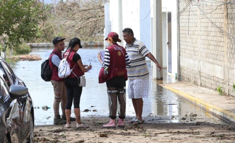Avanza a paso firme censo de damnificados por «Otis» en Acapulco y Coyuca de Benítez