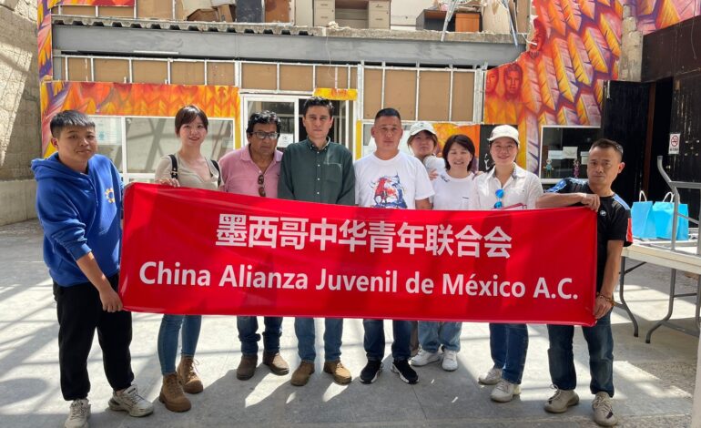 Entrega Comunidad China en México apoyo alimentario e insumos médicos para la CUMA