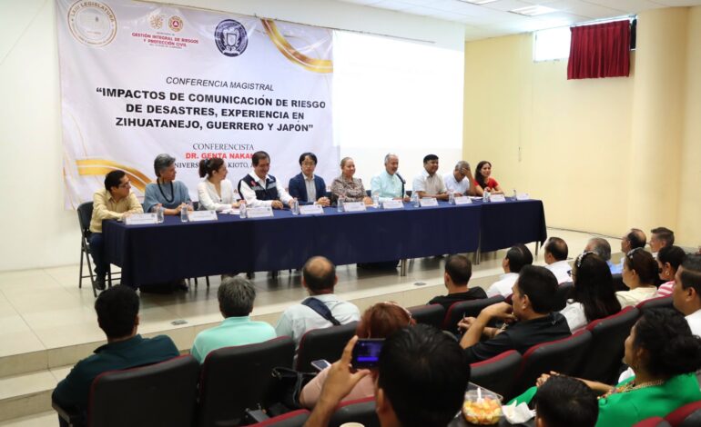 Desarrollan Congreso, UAGro y la Secretaría de Gestión Integral de Riesgos y Protección Civil del Gobierno del Estado conferencia magistral