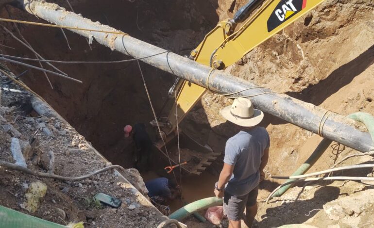 Repara la CAPAMA fuga de agua potable en Acueducto Papagayo II