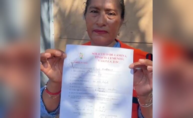 Denuncia Abelina López Rodríguez fraude en material de construcción y tinacos