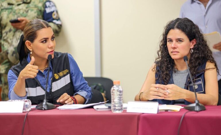 Evelyn Salgado y Luisa Alcalde evalúan avances de trabajos de limpieza en Acapulco y Coyuca