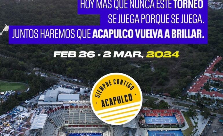 Confirma la gobernadora Evelyn Salgado Pineda que el Abierto Mexicano de Tenis volverá a brillar en Acapulco en 2024