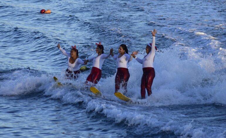 Con gran éxito se realiza el “Espectáculo de Ski” en Paseo del Pescador