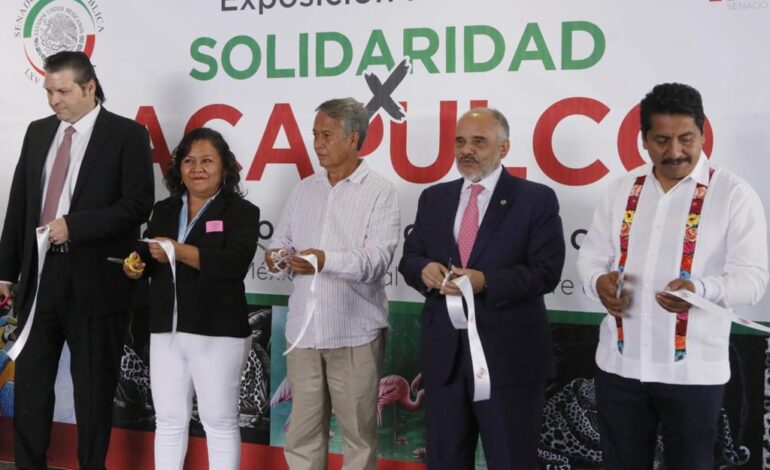 Inauguran muestra “Solidaridad por Acapulco” en el Senado de la República