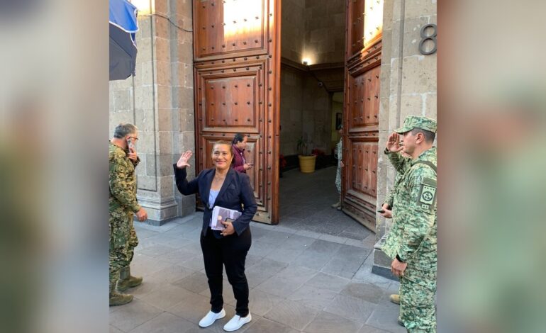 Se reúne Abelina López Rodríguez con Andrés Manuel López Obrador en Palacio Nacional