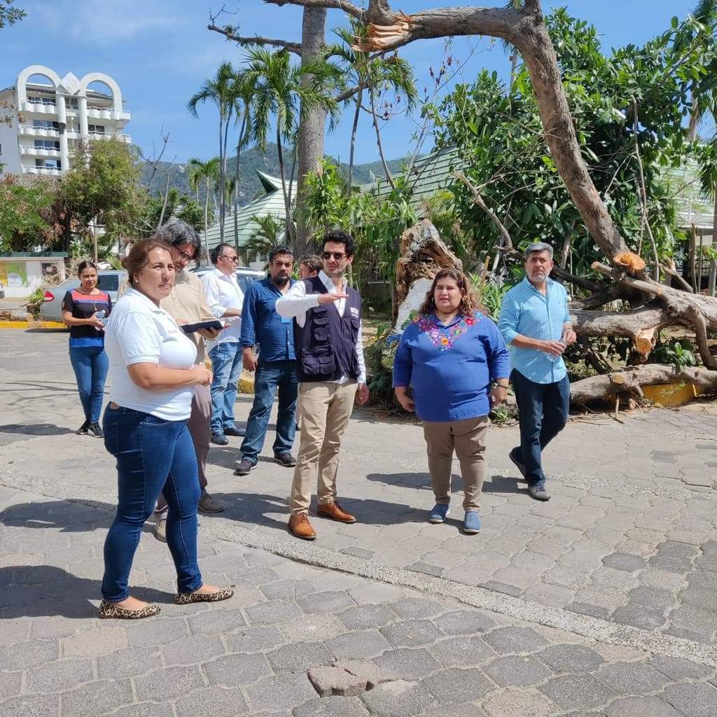 Darán celeridad a reconstrucción de espacios culturales de Acapulco destruidos por el huracán Otis; recorren UNESCO y autoridades sitios