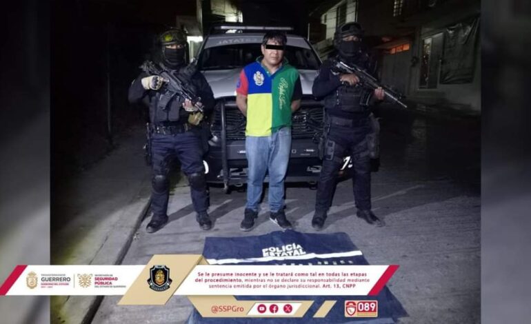 Decomisa Policía estatal a persona armada en Chilpancingo